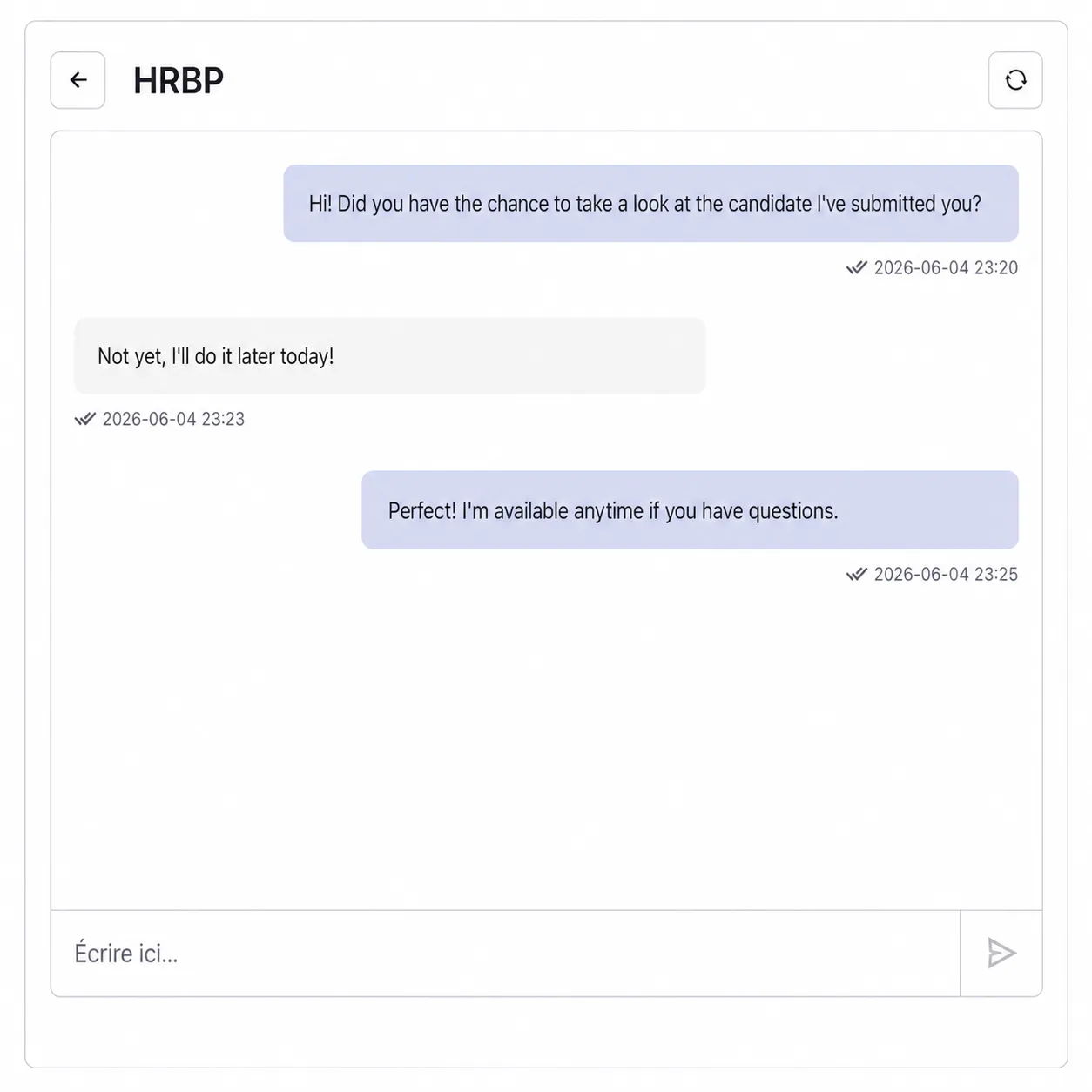 Provider messaging dashboard with company conversations and real-time chat
